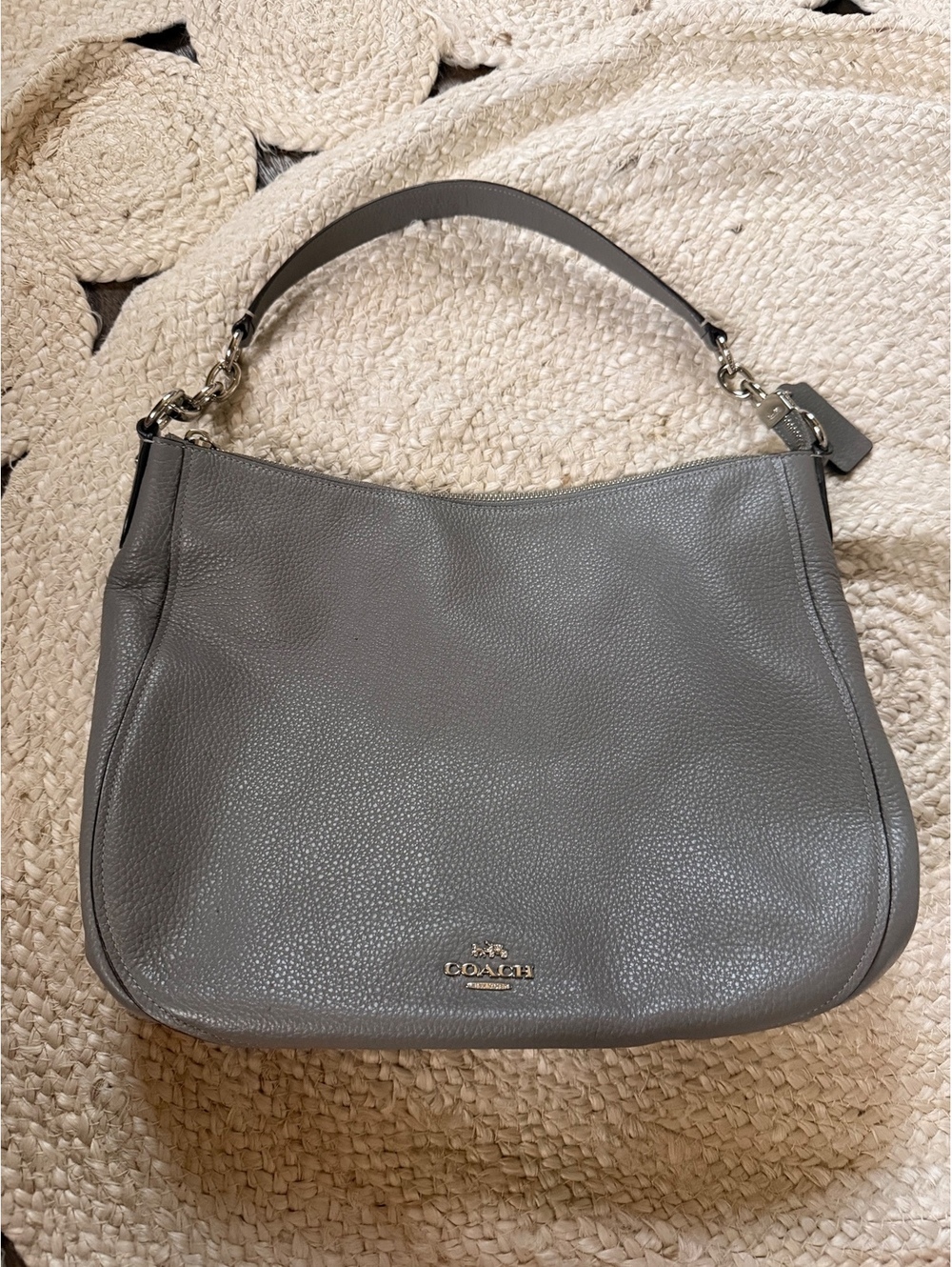 バッグ Coach Hobo Oneshoulder Bag Gray ❤️ Coach Hobo Grey Blue